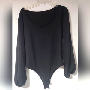 SHEIN Black Long Sleeve Bodysuit